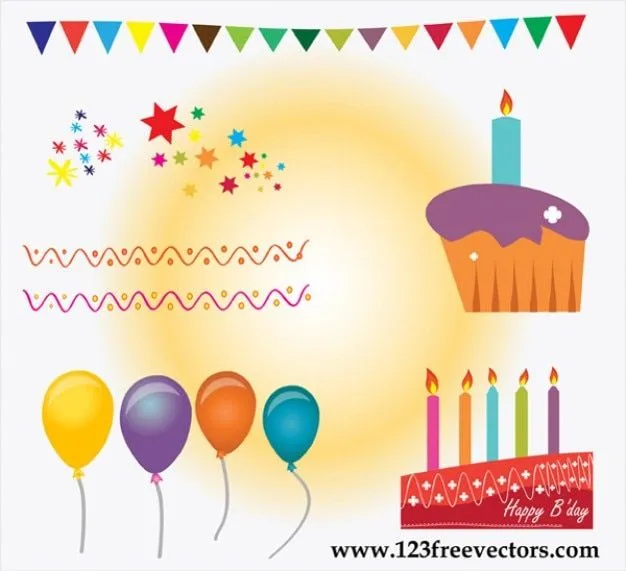 Pastel de cumpleaños de vectores | Descargar Vectores gratis