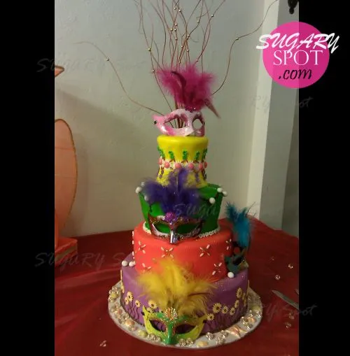 Pastel decorado de carnaval - Imagui