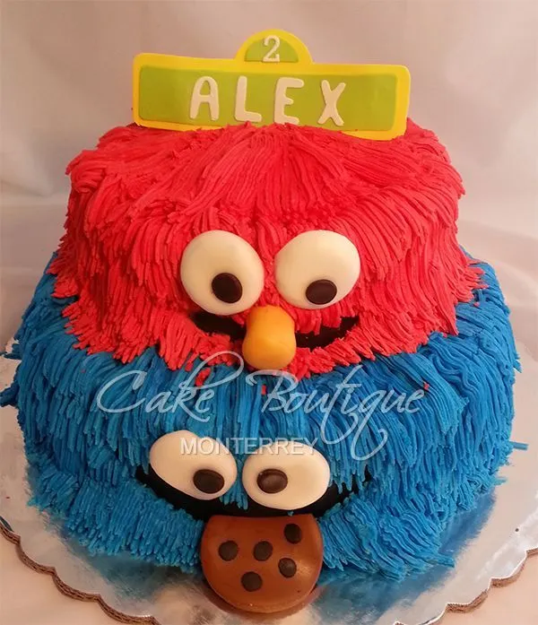 Pastel Elmo y Come galletas | Cake Boutique Monterrey | Pinterest