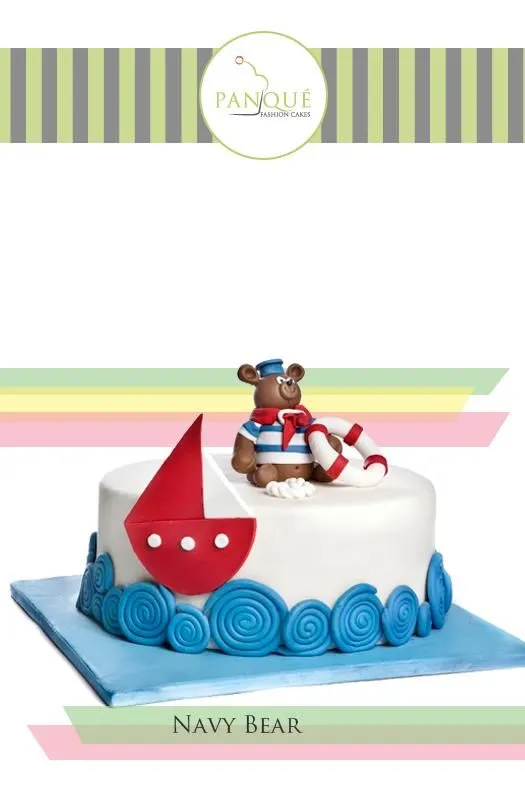 Pastel para fiesta de niños con figura de oso marinero. | MAGIC ...