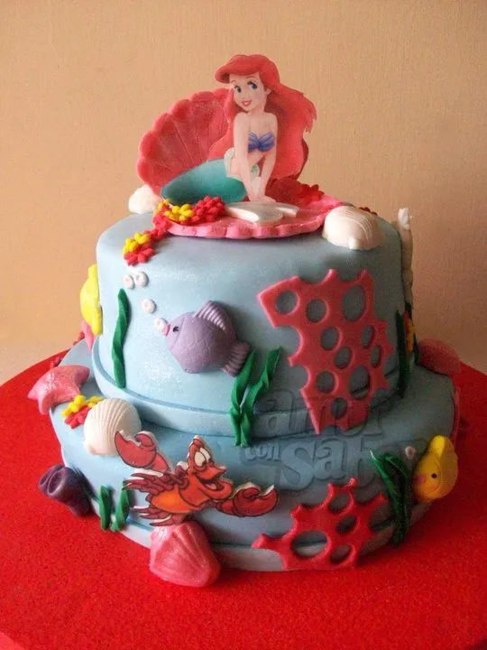 Pastel de La Sirenita / Little Mermaid cake | DISNEY : GALLETAS ...