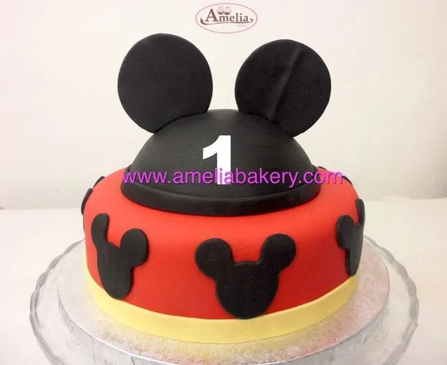 Pastel tarta fondant infantil Mickey Mouse Disney de 3 pisos ...