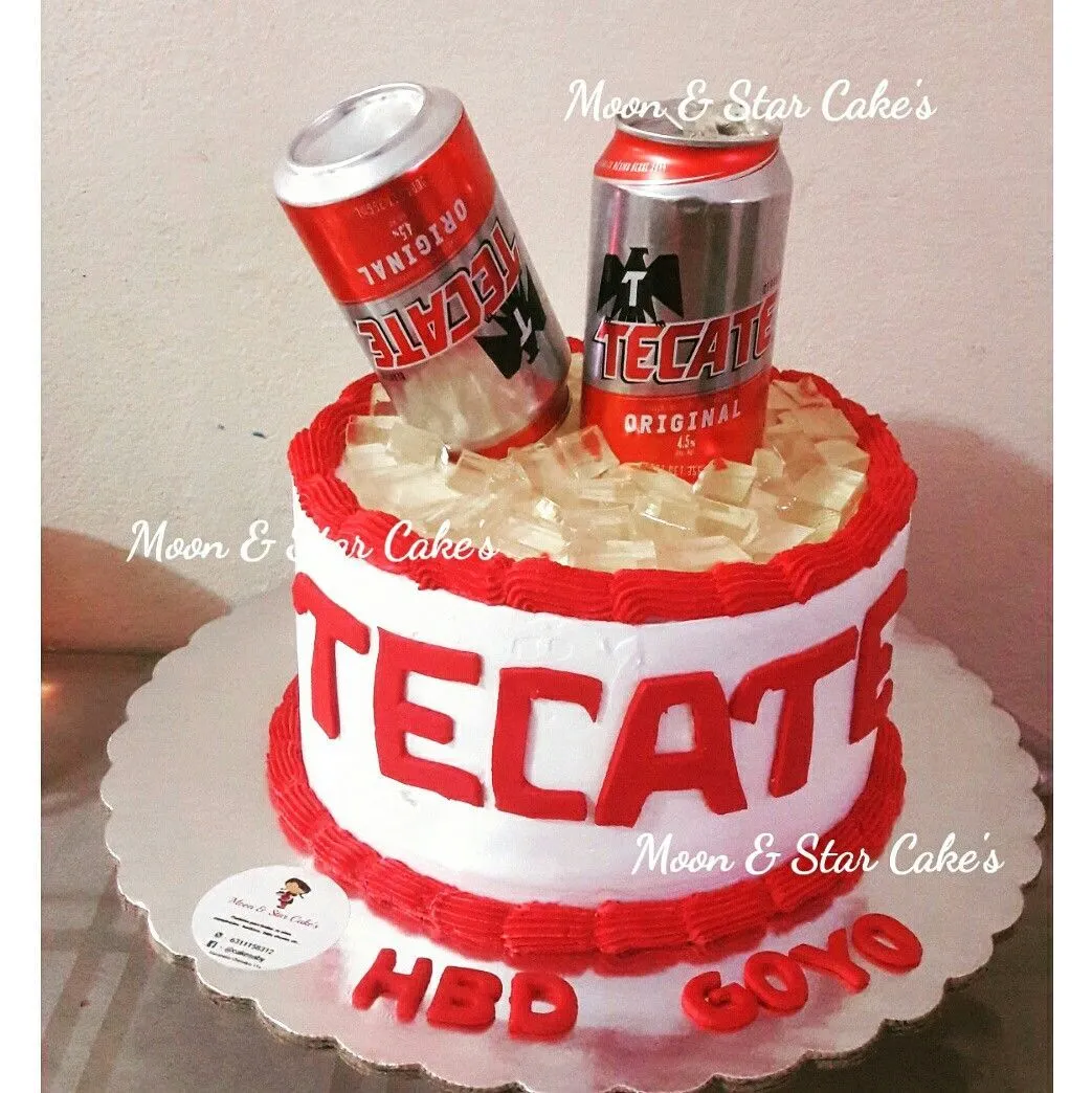 Pastel de tecate roja | pastel para hombre en 2019 | Pastel ...