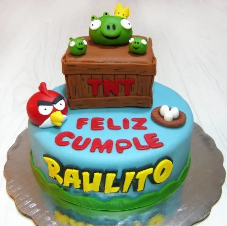 Pasteles en fondant Angry Birds - Imagui