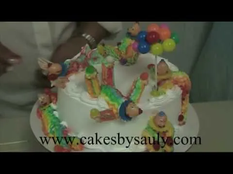 Decoracion de Pasteles con Sauly - Pastel de Payasos - YouTube