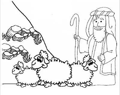 Pastor de ovejas para colorear - Imagui