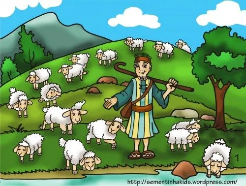 Pastor con ovejas para niños - Imagui