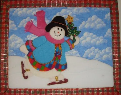 Cuadros navideños en patchwork sin aguja - Imagui