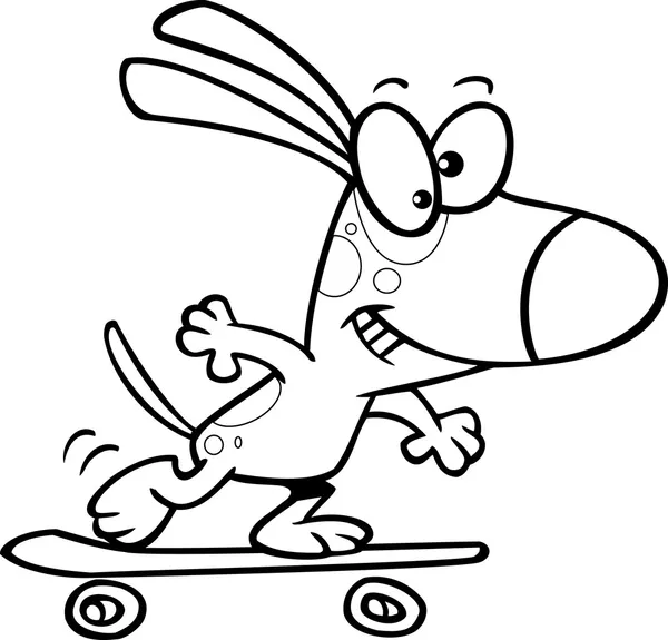 patín de perro de dibujos animados — Vector stock © ronleishman ...