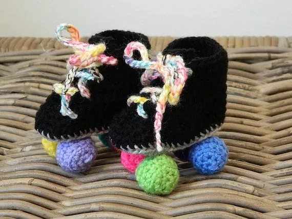 Patines de crochet bebé - Imagui