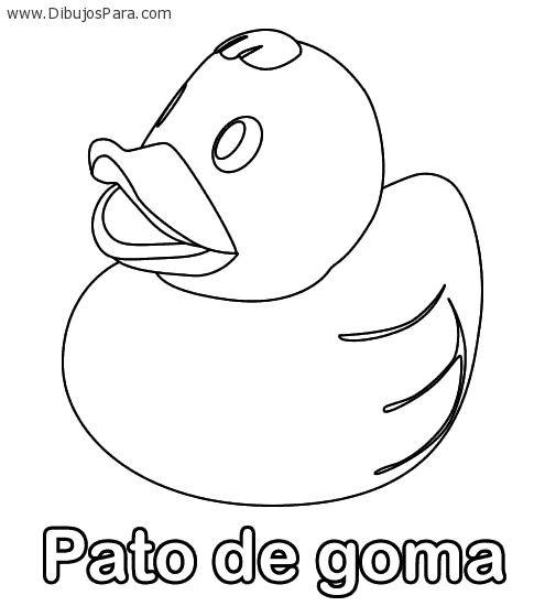 Dibujo de Pato de goma para colorear | Dibujos de Patos para Pintar ...