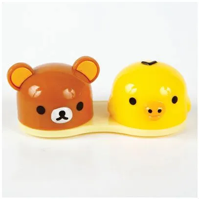 pato amarillo y rilakkuma lindo oso de lentes de contacto de los ... pato amarillo y rilakkuma lindo oso de lentes de contacto de los ...