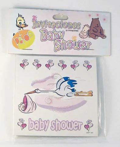 Pato´s: Invitaciones Baby Shower - Cigüeña-bebé Pato´s: Invitaciones Baby Shower - Cigüeña-bebé
