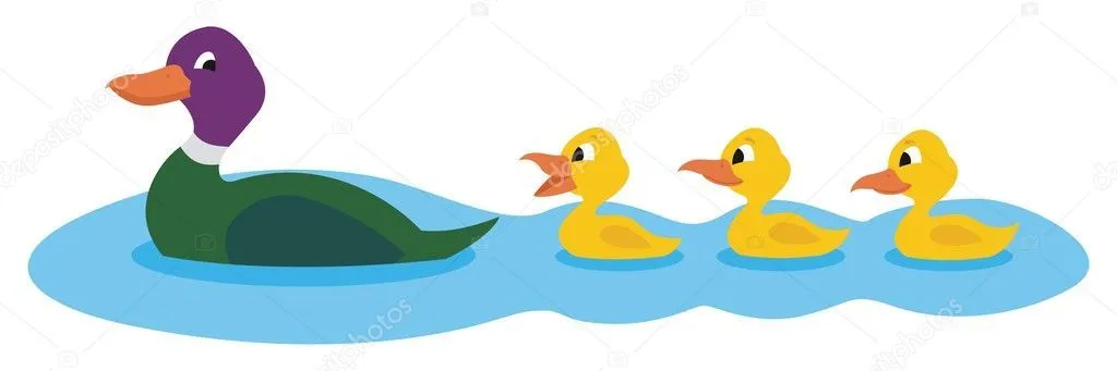 Patos nadando — Vector stock © Malchev #6530125