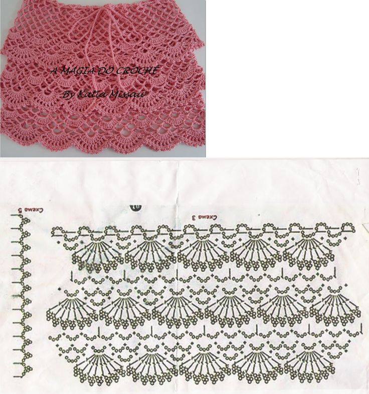 Patrón #679: Falda tejida a Crochet ~ CTejidas [Crochet y Dos Agujas]
