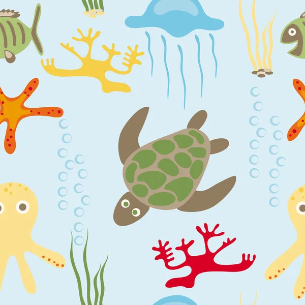 patrón de los animales del mar — Vector stock © jenpo5 #9108115