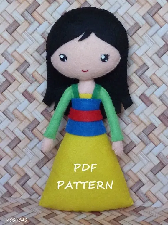 Patrón de costura PDF para hacer fieltro muñeca por Kosucas en Etsy