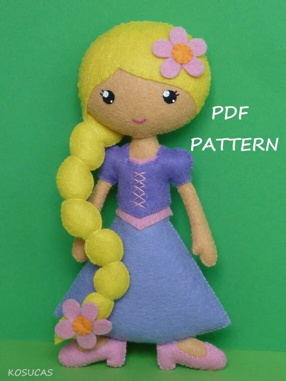 Patrón de costura de PDF para hacer una muñeca de por Kosucas