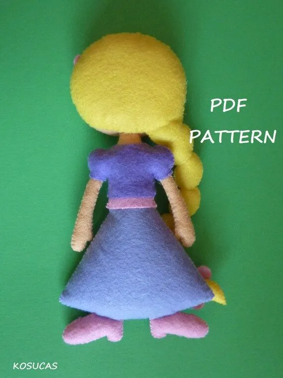 Patrón de costura de PDF para hacer una muñeca de por Kosucas