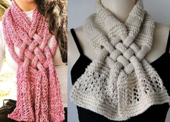 Patron Crochet Bufanda Trenzada - Patrones Crochet