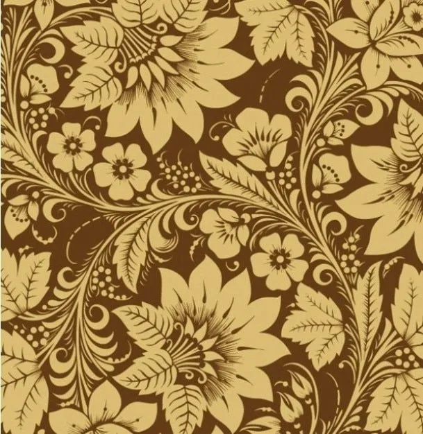Patrón elegante ornamental floral sobre fondo marrón | Descargar ...