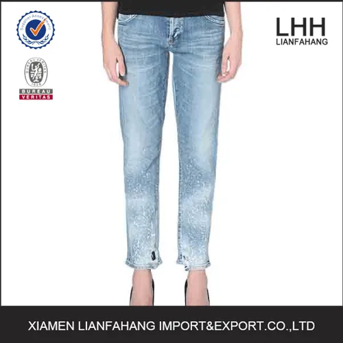 Patrón de la estrella azul ocio urbano jeans wear para mujeres ...