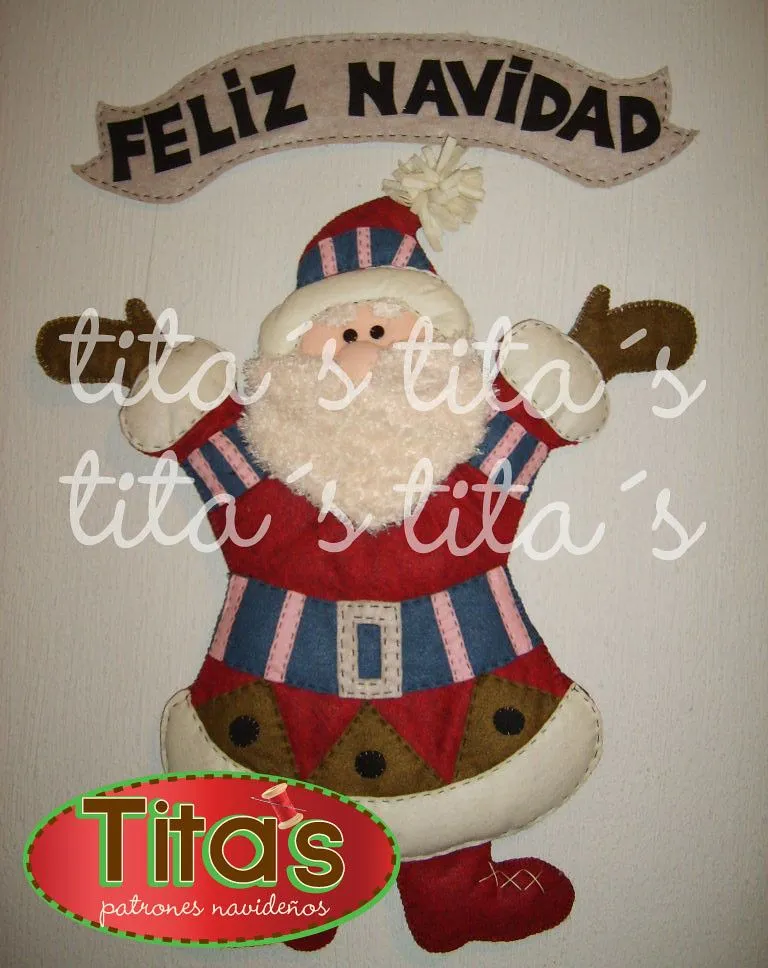 Patrón Fieltro Santa Claus Feliz Navidad Country | Patrón pa… | Flickr