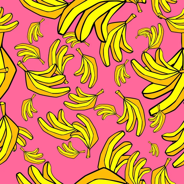 Patrón sin fisuras de plátanos, vector de fondo. fruta de dibujos ...
