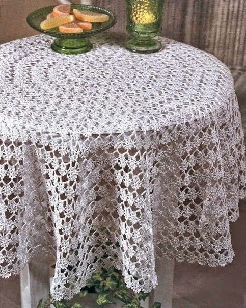 Patrón de Mantel Crochet | Crochet y Dos agujas