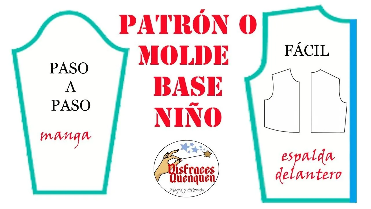 Patrón o Molde Base para niños. Paso a paso. Pattern or base mold for  children. Step by Step - YouTube
