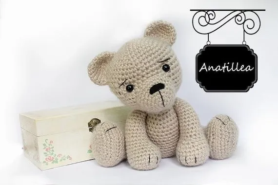 PATRÓN: Oso teddy Amigurumi oso patrón-oso-oso por Anatillea