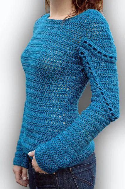 patrón de suéter de ganchillo |
