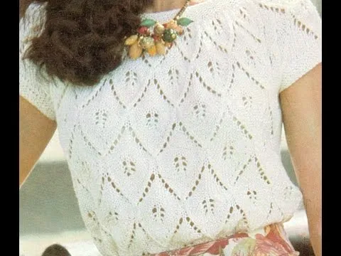 Patrón para tejer blusa en tresjolie a 2 agujas - YouTube
