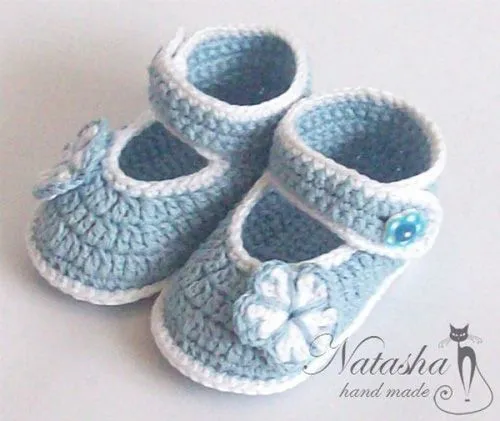 Patron para tejer zapatitos para bebes a crochet04 | zapatos ...