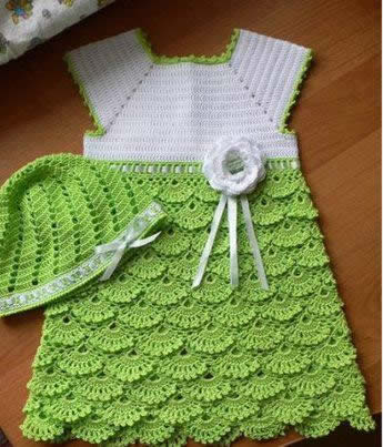 Patrón de vestido de niña a crochet - Patrones gratis