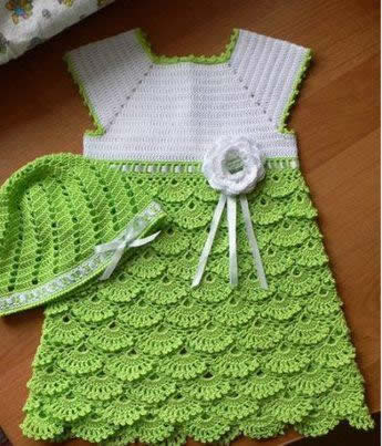 Patrón de vestido de niña a crochet - Patrones gratis Patrón de vestido de niña a crochet - Patrones gratis