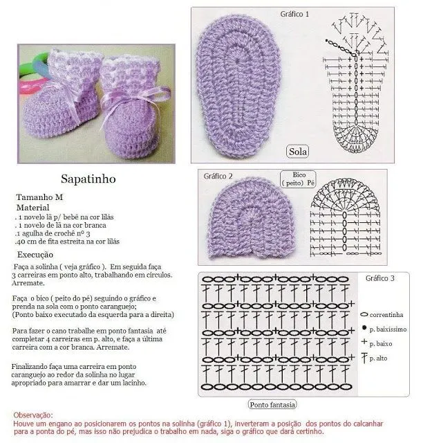 Diagrama de zapatitos de bebé a crochet - Imagui