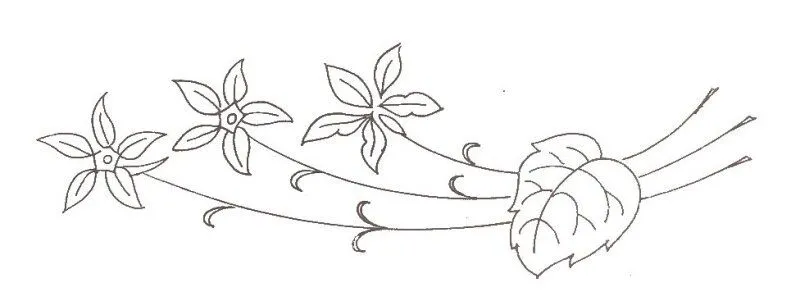 Dibujos de flores para bordar en manteles - Imagui