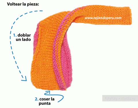 Patrones Crochet: Zapatitos Kimono Bebe Tejidos con 2 Agujas ...