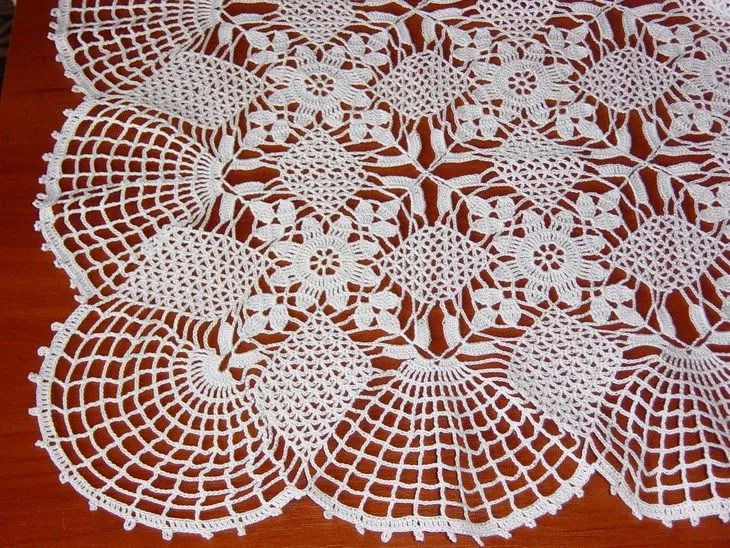 Patrones de Finísimo Mantel hecho con Ganchillo | Crochet y Dos agujas