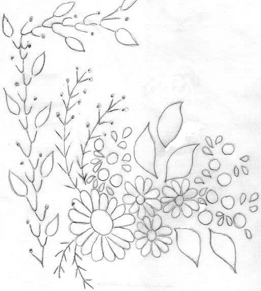 Dibujos florales para bordar - Imagui | patrones para bordar ...