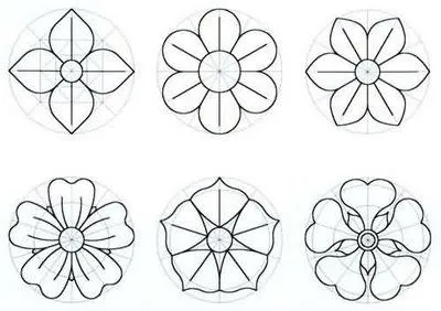 Moldes para dibujar flores - Imagui