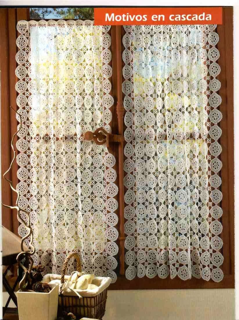 PATRONES GRATIS DE CROCHET: Patrón cortina calada a crochet