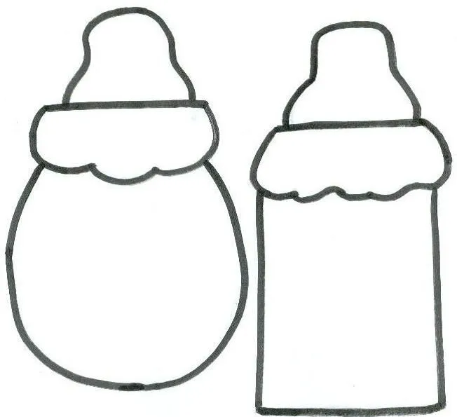 Moldes de mamadera para baby shower para imprimir - Imagui