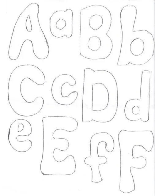 Moldes de letras fieltro - Imagui