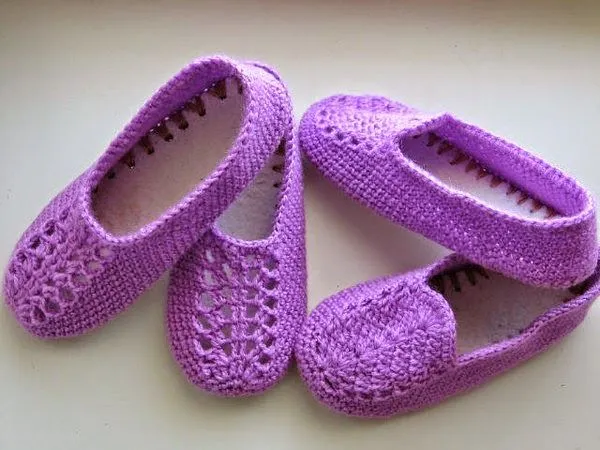 3 Patrones de PantuflasTejidas | Crochet y Dos agujas