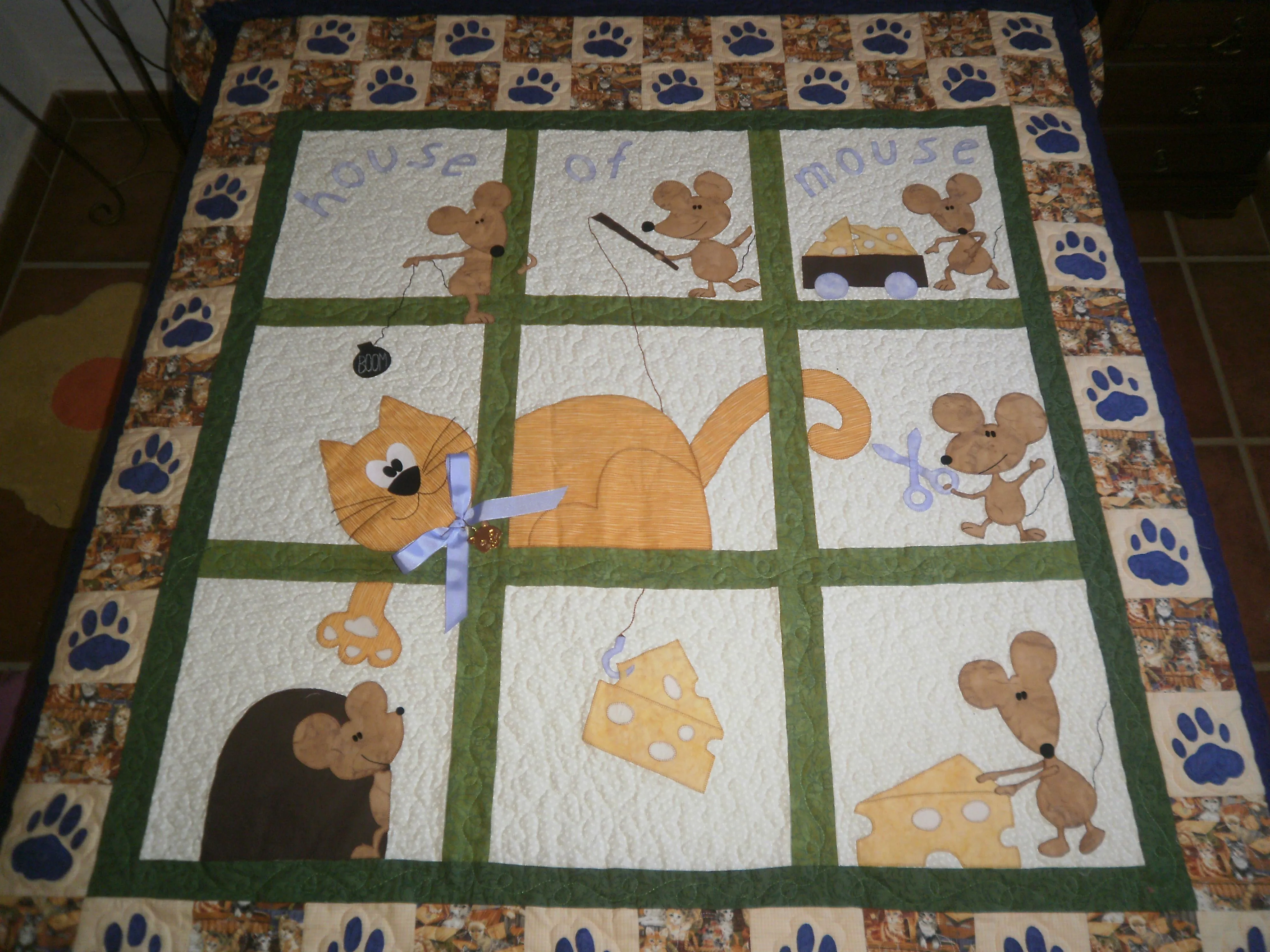 colcha gato y ratones en patchwork | las pasiones de morgana colcha gato y ratones en patchwork | las pasiones de morgana