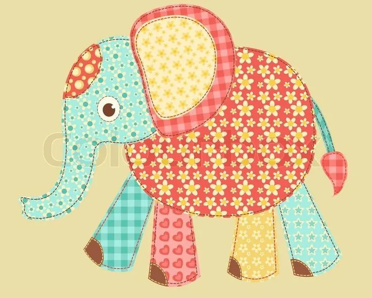 Patrones Patchwork Gratis: Un elefante!! | patchwork | Pinterest