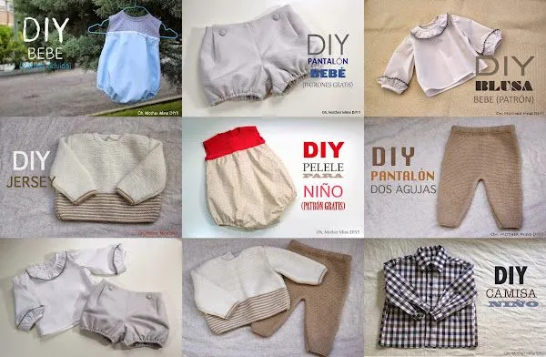 patrones para ropa de bebe | Aprender manualidades es facilisimo.com