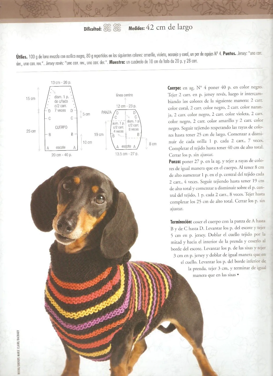 Patrones de ropa tejida para perros - Imagui